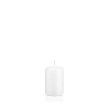 Bougie pilier MAEVA, blanc, 8cm, Ø5cm, 18h - Made in Germany