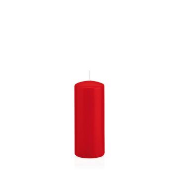 Bougie pilier MAEVA, rouge, 12cm, Ø5cm, 28h - Made in Germany