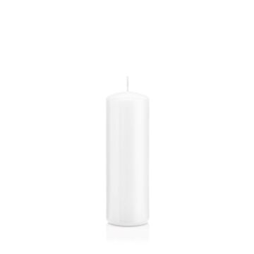 Bougie pilier MAEVA, blanc, 15cm, Ø5cm, 37h - Made in Germany