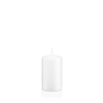 Bougie pilier MAEVA, blanc, 10cm, Ø6cm, 33h - Made in Germany