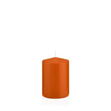 Bougie pilier MAEVA, orange, 10cm, Ø7cm, 42h - Made in Germany