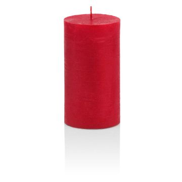 Bougie festive MATHILDA, rouge rubis, 10cm, Ø6,8cm, 45h - Made in Germany Bougie festive MATHILDA, rouge rubis, 10cm, Ø6,8cm, 45h - Made in Germany