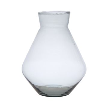 Vase en verre RAMUNDA, recyclé, transparent, 30cm, Ø25cm