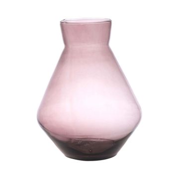 Vase en verre RAMUNDA, recyclé, violet-transparent, 25cm, Ø19cm