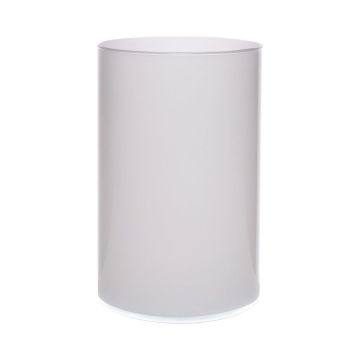 Vase cylindrique en verre SANYA EARTH, blanc, 21cm, Ø14cm