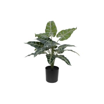 Fausse plante Caladium DAVIE, vert blanc, 35cm