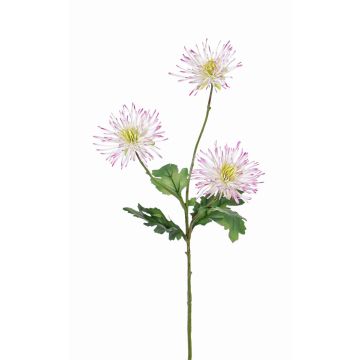 Chrysanthème artificiel SOLVIE, blanc-rose, 70cm, Ø10cm
