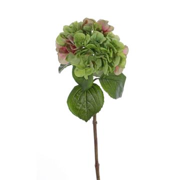 Hortensia artificiel CHIDORI, vert-rose, 60cm, Ø20cm