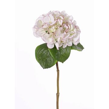 Hortensia artificiel CHIDORI, blanc-violet, 60cm, Ø20cm