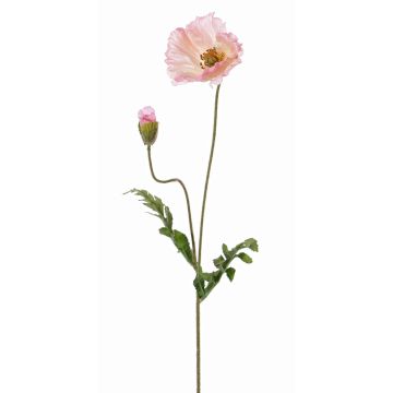 Coquelicot en tissu LIENTJE, rose, 65cm, Ø12cm