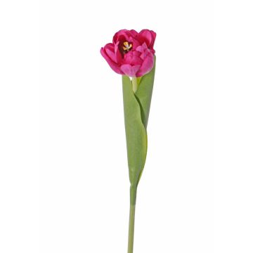 Tulipe artificielle ROMANA, rose fuchsia, 45cm, Ø6cm