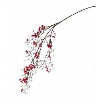 Branche de symphorines artificielles GESA avec baies, rouge, 100cm