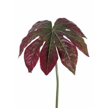 Fausse feuille d'aralia IMANA, rouge-vert, 80cm