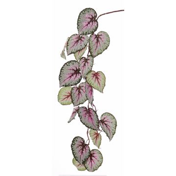 Branche de Bégonia artificiel KATRICE, violet-vert, 110cm