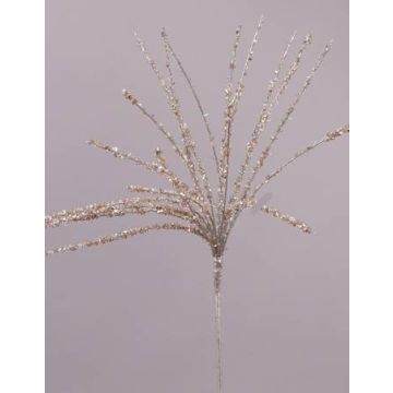 Branche de pin synthétique OLAV, givré, argenté, 45cm