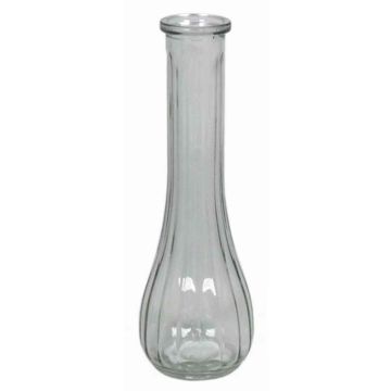 Vase en verre ondulé KOSTA, transparent, 21,5cm, Ø7cm