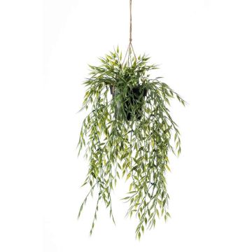 Panier suspendu avec bambou artificiel ANDRES en pot décoratif, 50cm