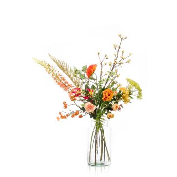 Bouquet de fleurs artificielles FEME, orange, 110cm, Ø40cm