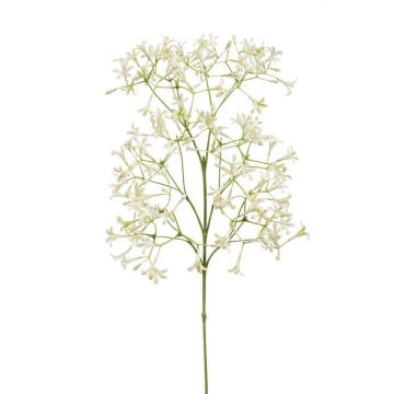 Saxifrage artificiel BOUZA avec fleurs, crème, 65cm