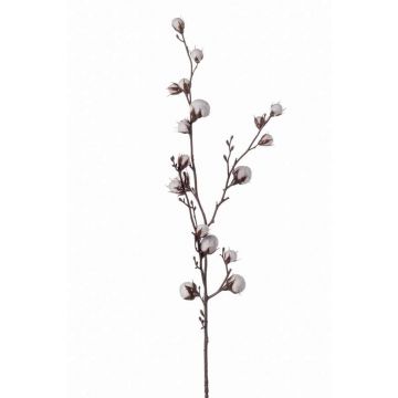 Fausse branche de coton EYCK avec fleurs, vert, 95cm