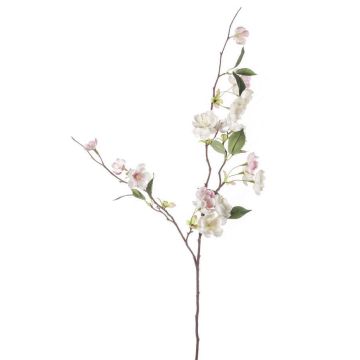 Fausse branche de fleurs de pêcher CAMILLES, rose-blanc, 80cm