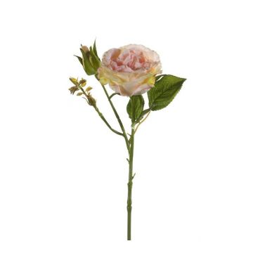 Rose en plastique CESCA, rose-jaune, 40cm