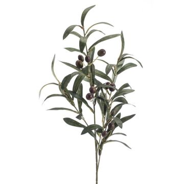 Branche d'olivier artificielle CARSON sur piquet, fruits, 75cm