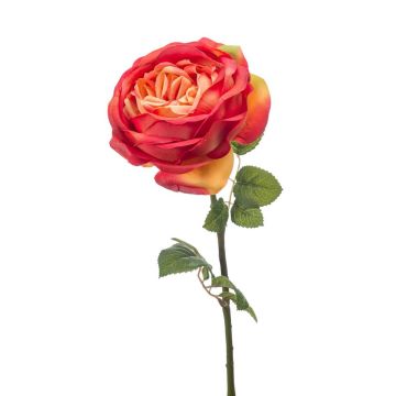 Rose artificielle VERITA, orange, 65cm