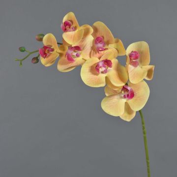 Tige d'orchidée Phalaenopsis en soie NEITH, orange-rose fuchsia, 85cm