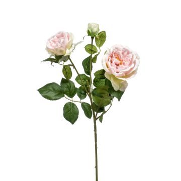 Branche de rose artificielle CALISTA, rose, 60cm
