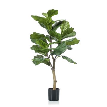 Ficus Lyrata artificiel EUSEBI, tronc artificiel, vert, 90cm