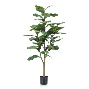 Ficus Lyrata artificiel EUSEBI, tronc artificiel, vert, 120cm
