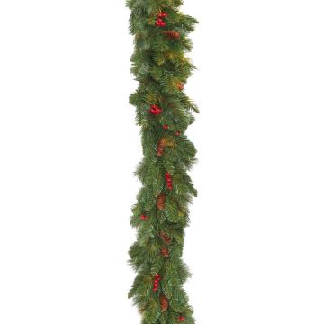 Guirlande de Noël artificielle BUCAREST, décorée, 275cm, Ø30cm