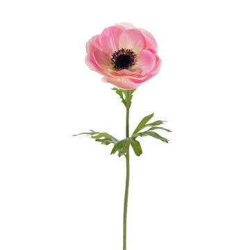 Fleur artificielle anémone ANJALA, rose, 40cm, Ø11cm
