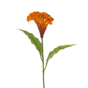 Célosie artificielle ANUBIS, orange, 60cm, Ø13cm