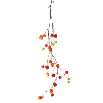 Guirlande de physalis artificielle PAX, rouge-orange, 120cm