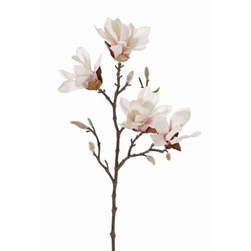Magnolia étoilé artificiel AZULA, crème-rose, 60cm, Ø7-9cm