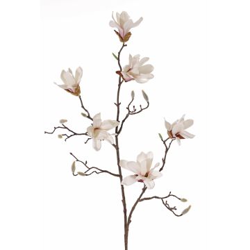 Magnolia étoilé artificiel AZULA, crème-rose, 95cm, Ø7-9cm