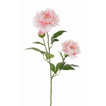 Fleur en tissu pivoine ONYX, rose, 70cm, Ø10-13cm