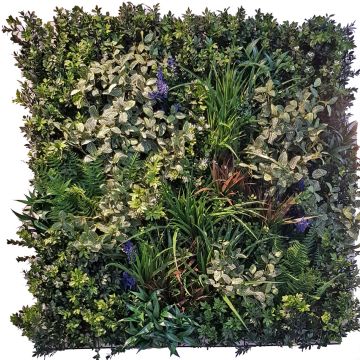Plaque / Tapis de plantes artificielles GERO, fleurs, crossdoor, diff. inflammable, 100x100cm