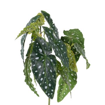 Bégonia Tamaya artificiel HANSE sur piquet, vert-blanc, 40cm