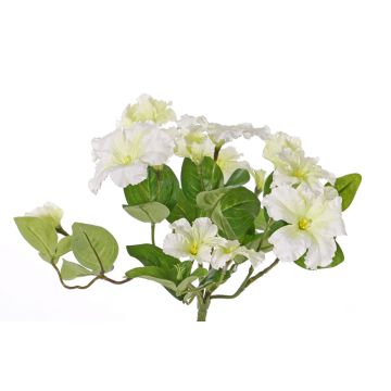 Faux pétunia SINDY sur piquet, blanc, 30cm, Ø30cm