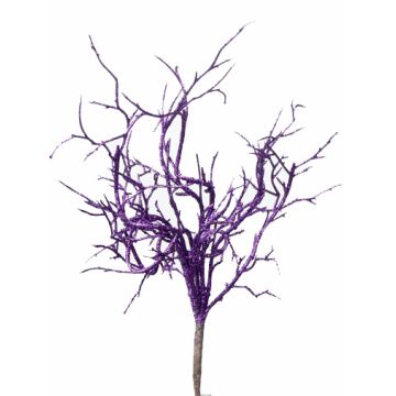 Corail artificiel SPUNKY sur piquet, paillettes, violet, 20cm