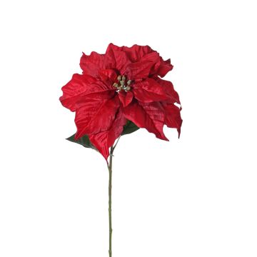 Poinsettia artificiel KORANA, rouge, 75cm, Ø33cm