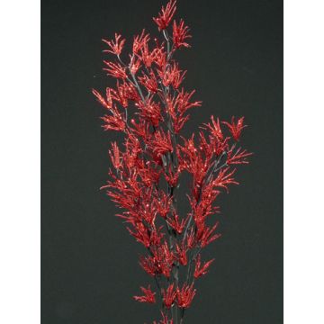 Branche de mélèze artificielle FLEKY, paillettes, rouge, 75cm