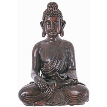 Figurine Bouddha méditant RAJESH, assis, bronze, 50cm