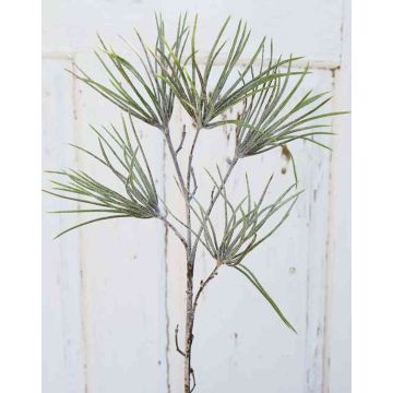 Branche de pin artificielle PEER, givrée, vert-gris, 80cm