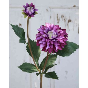 Dahlia en tissu PATRITZIA, violet, 55cm