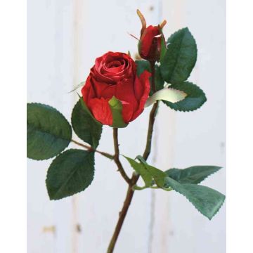 Rose artificielle RENESMEE, rouge, 45cm, Ø6cm