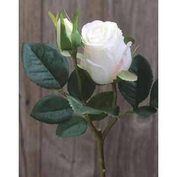 Rose artificielle RENESMEE, blanc, 45cm, Ø6cm